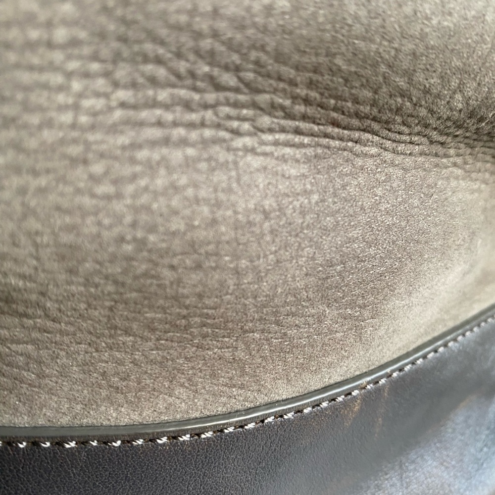 Cole Haan Leyden II Nubuck Leather Hobo Bucket Bag , Gray - Picture 10 of 16